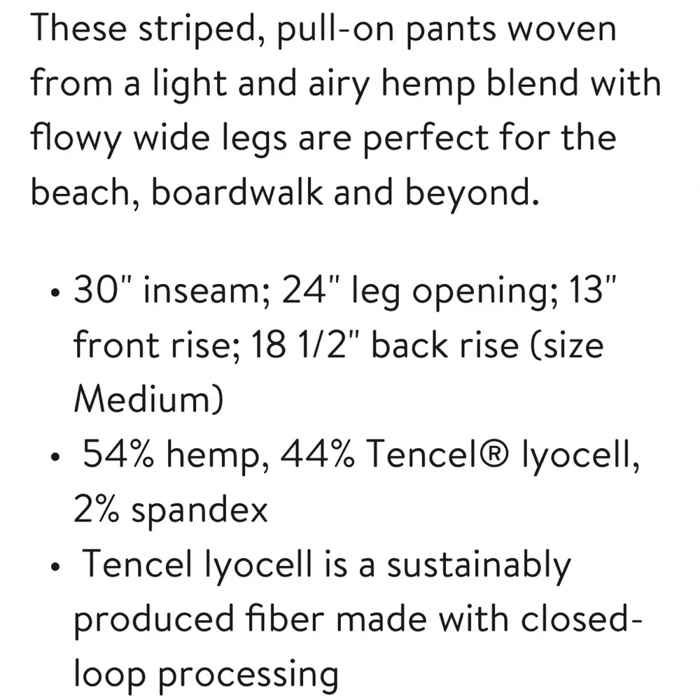 Marine Layer White and Navy Wide Leg Pants - Picture 9 of 9